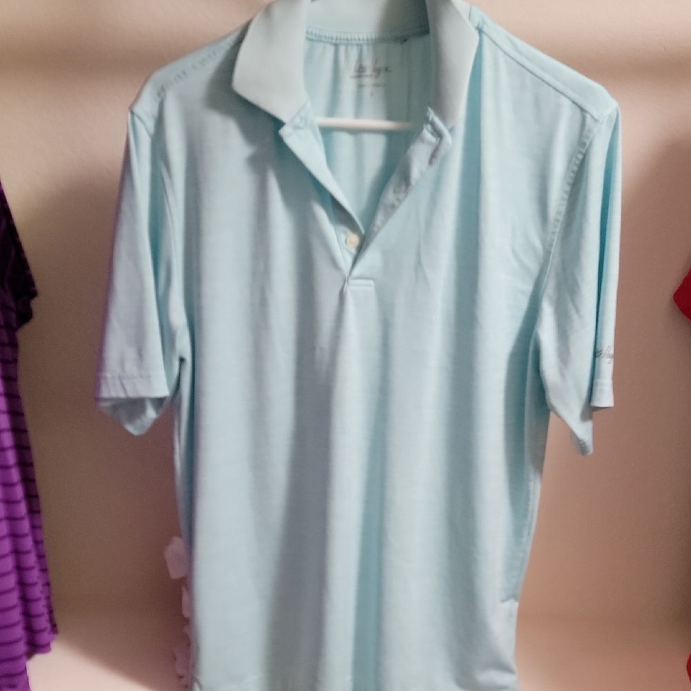Greg Norman Collection Sky Blue Polo Shirt